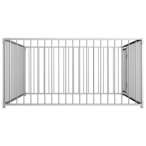 vidaXL Outdoor Dog Kennel 78.7"x78.7"x39.4" - Image 3