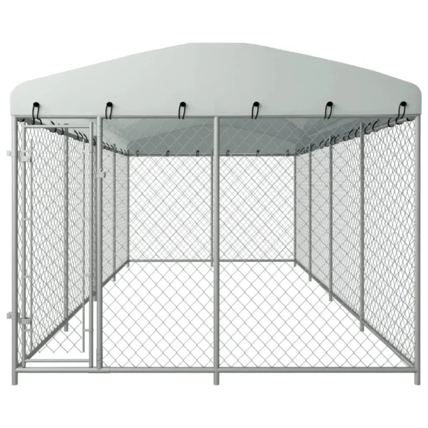 vidaXL Outdoor Dog Kennel with Roof 24.9'x12.5'x7.5' - Image 2