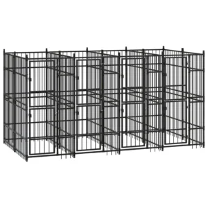 vidaXL Outdoor Dog Kennel Steel 79.3 ft