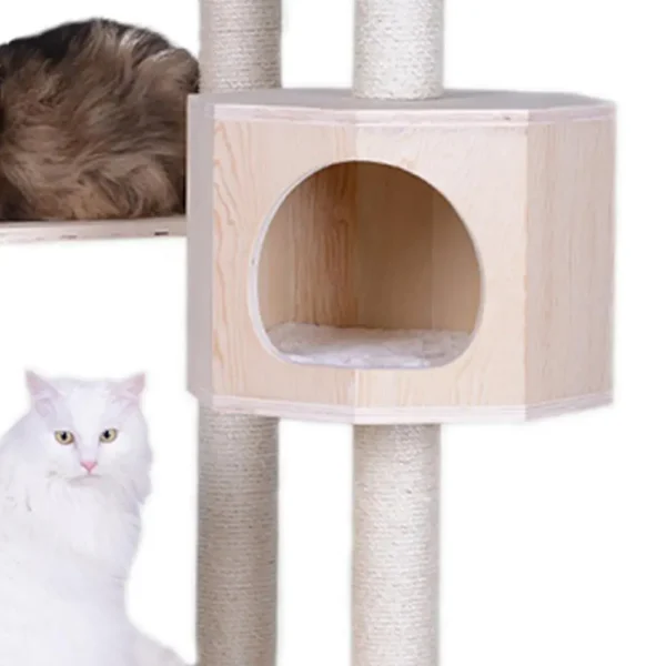 Armarkat Real Wood Premium Scots Pine 85-Inch Cat Tree with Five Levels, Two Condos - Image 10