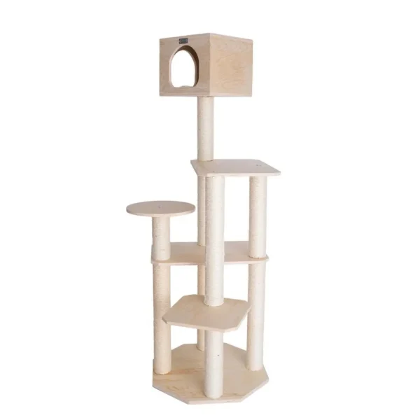 Armarkat Real Wood Premium Scots Pine 69-Inch Cat Tree with Five Levels, Perch, Condo - Image 7