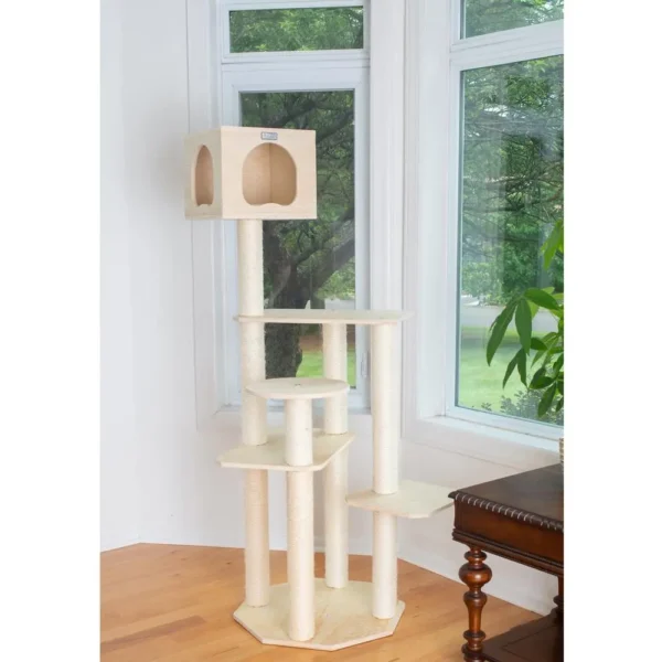 Armarkat Real Wood Premium Scots Pine 69-Inch Cat Tree with Five Levels, Perch, Condo - Image 8