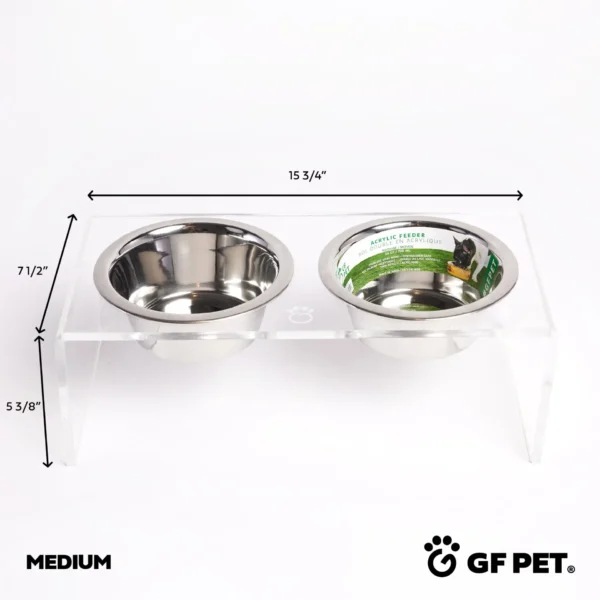 Acrylic Double Feeder - Clear - Image 6