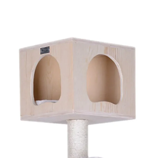 Armarkat Real Wood Premium Scots Pine 85-Inch Cat Tree with Five Levels, Two Condos