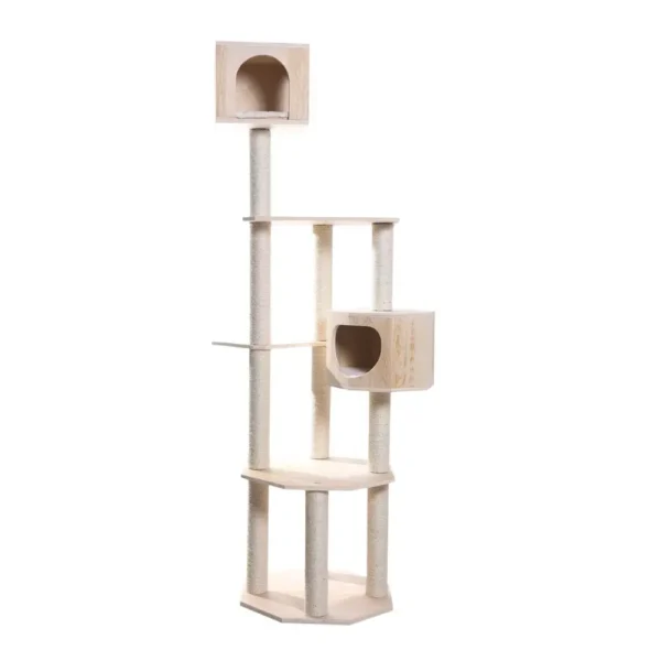 Armarkat Real Wood Premium Scots Pine 85-Inch Cat Tree with Five Levels, Two Condos - Image 5