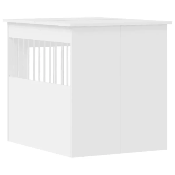 vidaXL Dog Crate Furniture White 25.4"x31.5"x28" Engineered Wood - Image 9