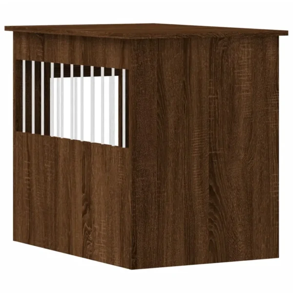 vidaXL Dog Crate Furniture Brown Oak 21.7"x31.5"x26.8" Engineered Wood - Image 9