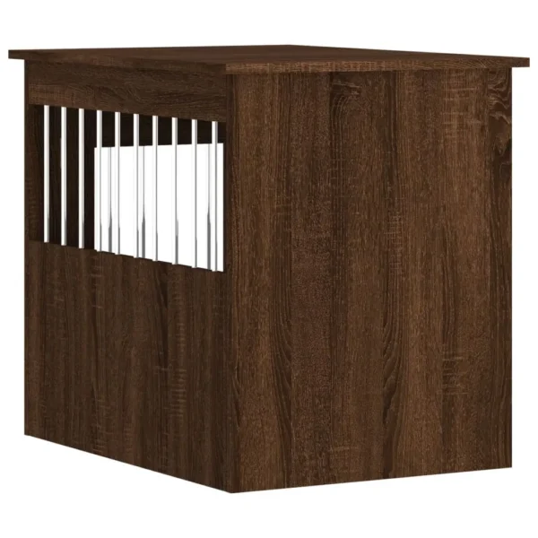 vidaXL Dog Crate Furniture Brown Oak 21.7"x29.5"x25.6" Engineered Wood - Image 9