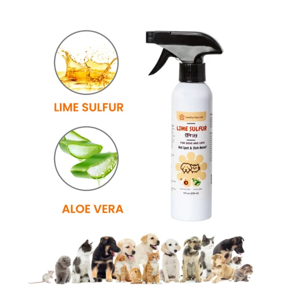Healthy Paw Life - Lime Sulfur Spray - Pet Care for Dry and Itchy Skin - Spotcare and Safe Solution for Dog, Cat, Puppy, Kitten, Horse - Image 2