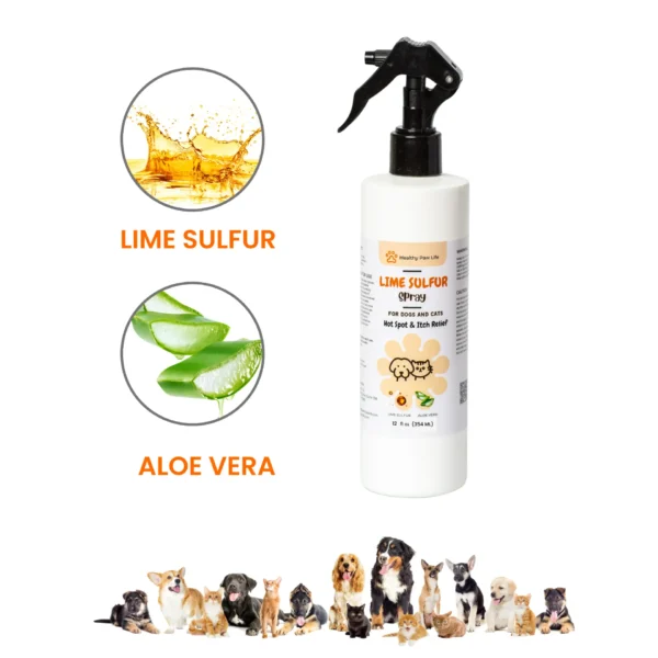 Healthy Paw Life - Lime Sulfur Spray - Pet Care for Dry and Itchy Skin - Spotcare and Safe Solution for Dog, Cat, Puppy, Kitten, Horse - Image 3